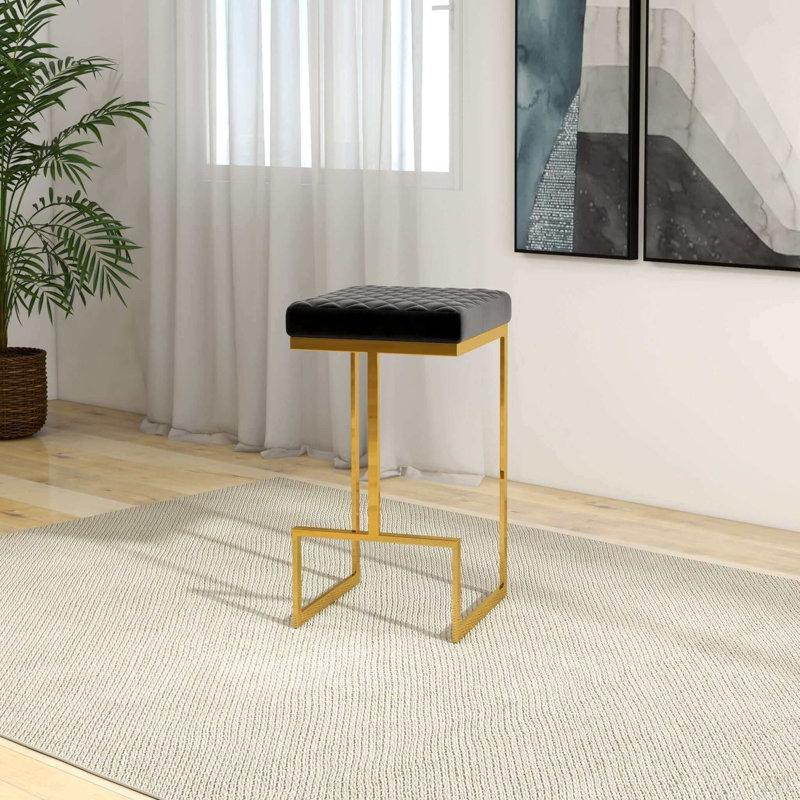 Tabouret rembourré Mid-Century