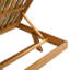 Chaise longue en bois d'acacia de patio Vane avec dossier et coussin réglables