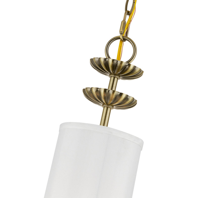 Sampson 1 - Light Shaded Pendant, Antique Brass