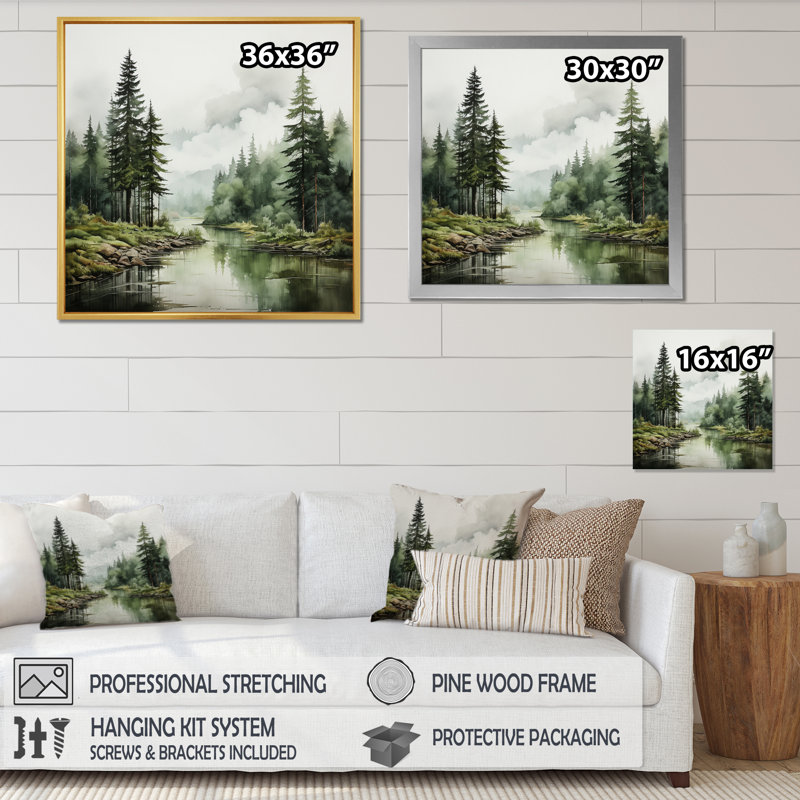 Pin sauvage - impression, H 16 po x l 16 po x P 1 po, Cadre simple blanc