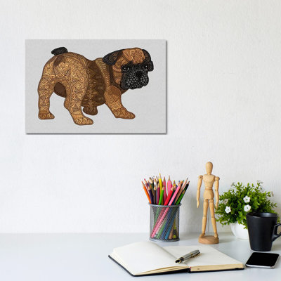 Chops - Frenchie Puppy by Angelika Parker - Wrapped Canvas Print