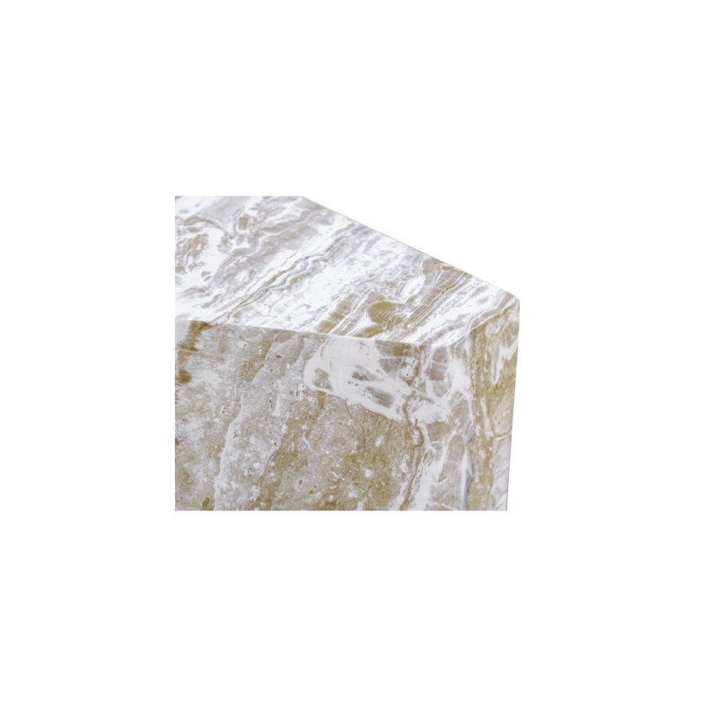 Nix Outdoor Side Table Green, Sage Marble