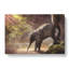 Mother Elephant Encouraging Baby - Wrapped Canvas-56640035