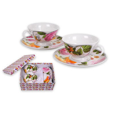 Edford Ceramic Teacup and Saucer