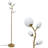 68'' Modern Tree Floor Lamp With Bulbs , Gold Standing Lamp With Frosted Glass Shade For Living Room & Bedroom-680184471