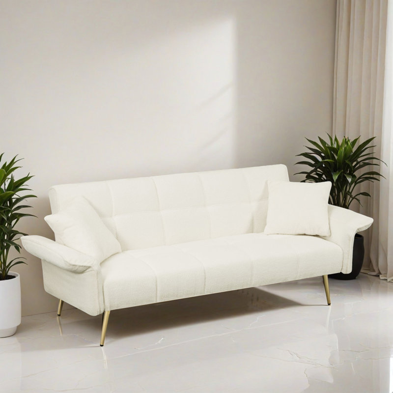 Canapé-lit inclinable convertible inclinable de 79,94 po de largeur, Beige