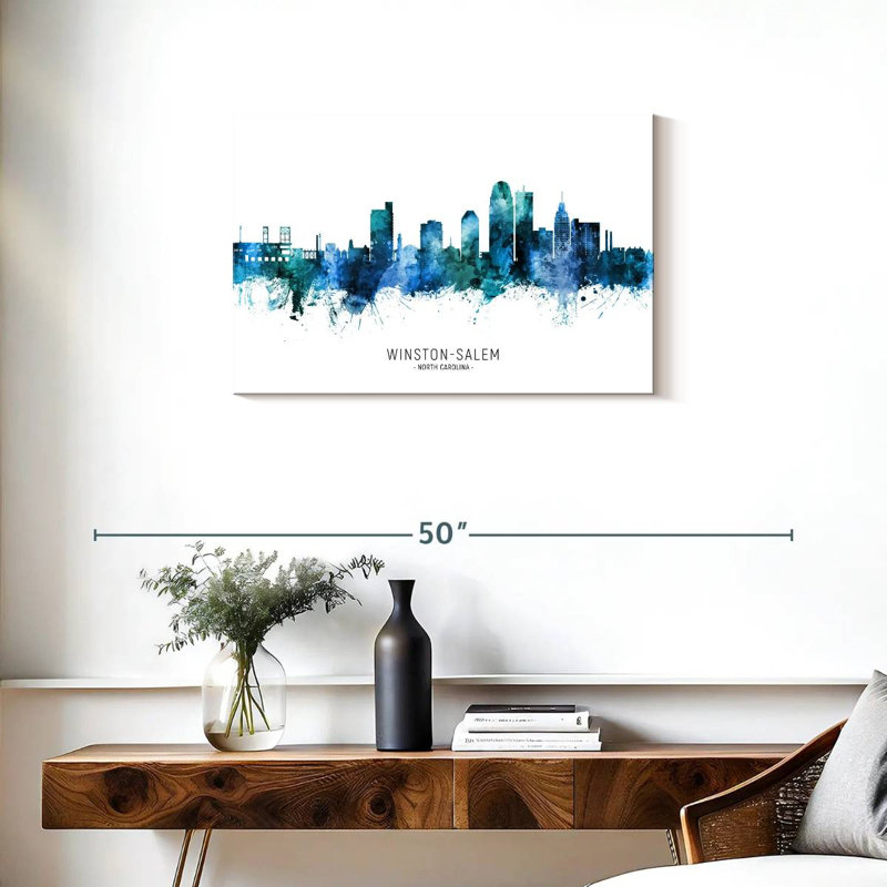 Winston-Salem NC Skyline I, H 20 po x l 30 po
