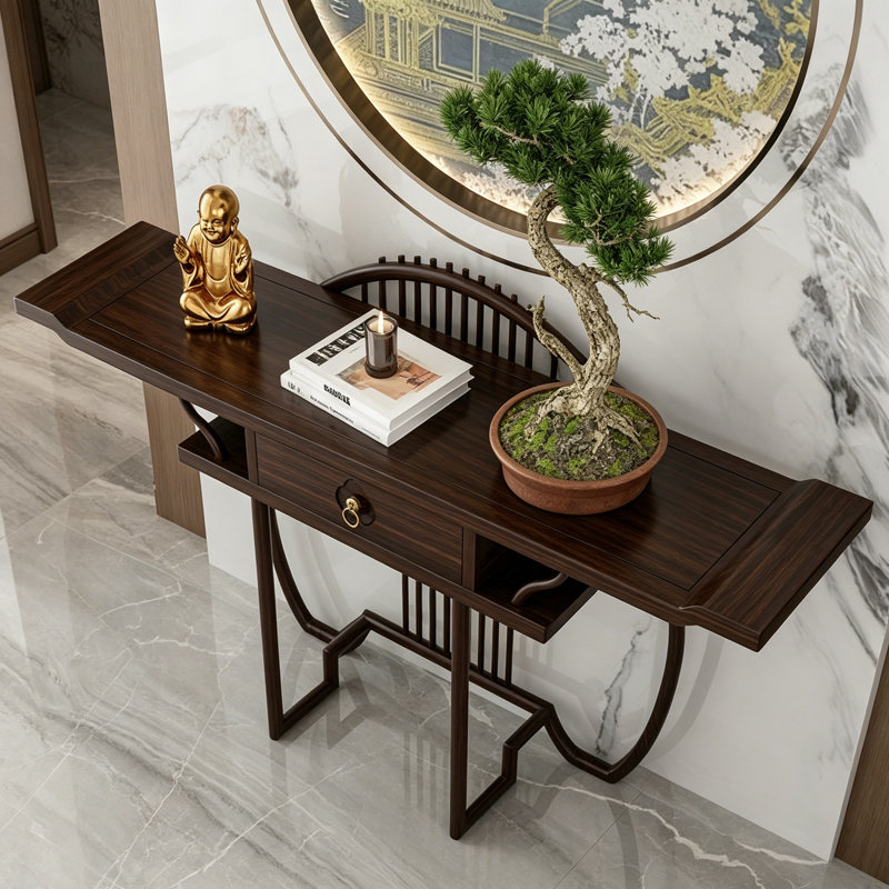 Nouvelle console de style chinois, H 35,4 po x l 70,9 po x P 15,7 po