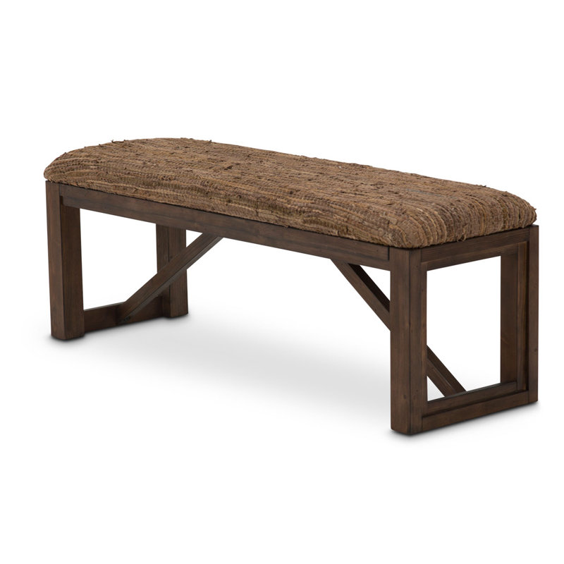 Carrollton Genuine Leather Upholstered Bench