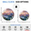 Mountain Sunset Modern Decorated Glass Wall Clock Home Decor Art-15.7"-1597154765