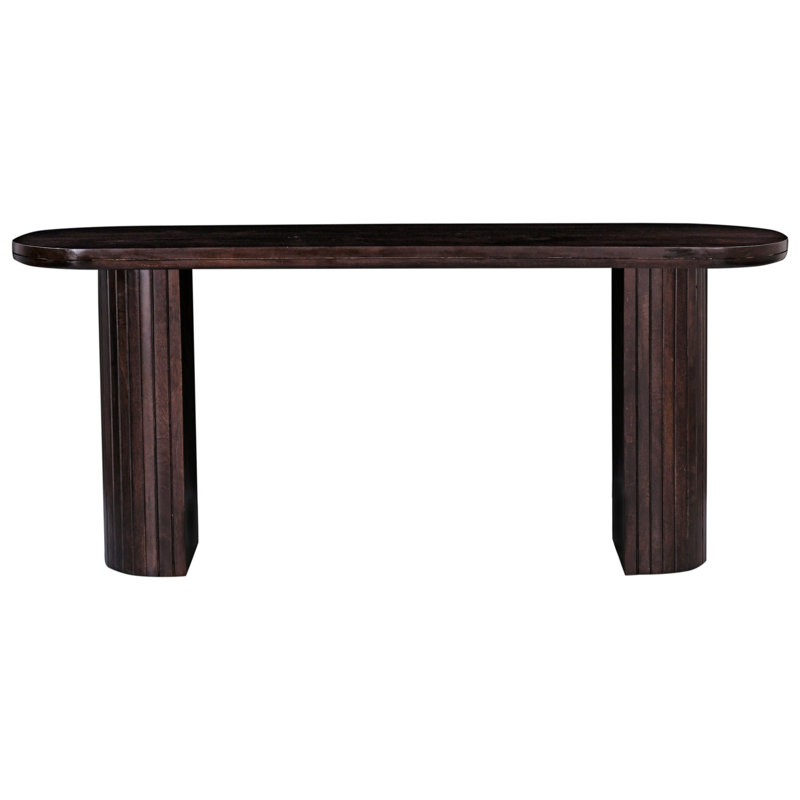 Console ovale en bois brun Tuxe, H 30 po x l 94 po x P 39 po