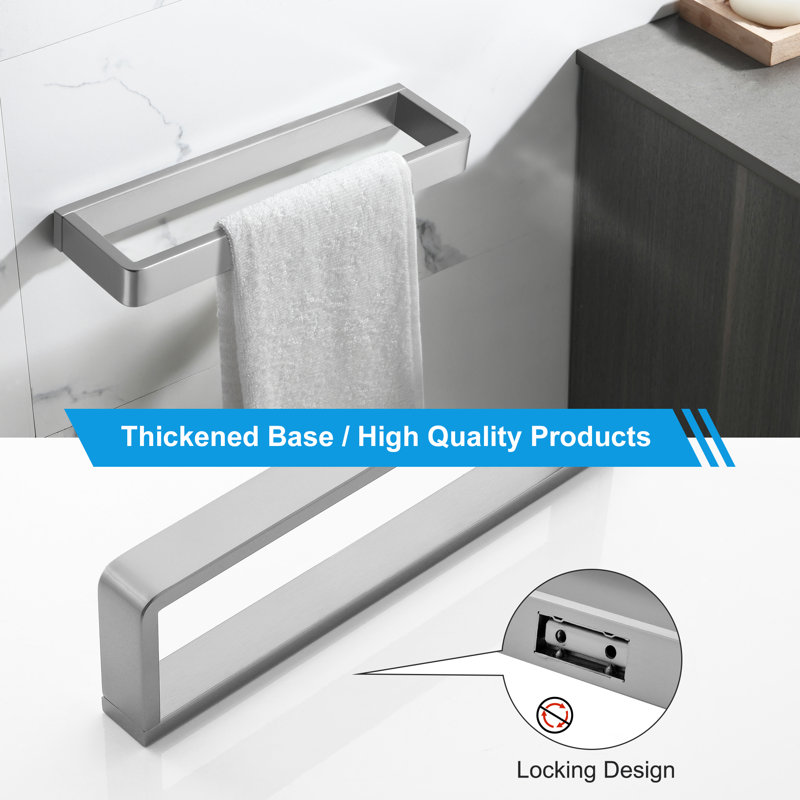 Abdinasir Bathroom Towel Ring, Brushed Nickel