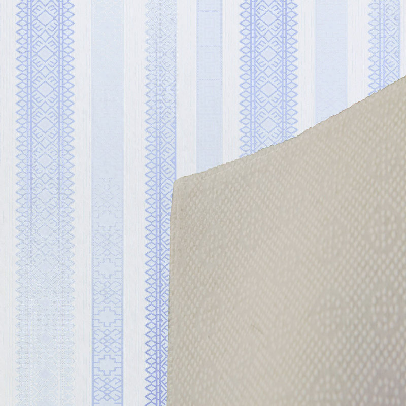 Tapis en polyester tissé à la machine bleu pastel Mcgill, Rectangle 2 pi 7 po x 4 pi 11 po