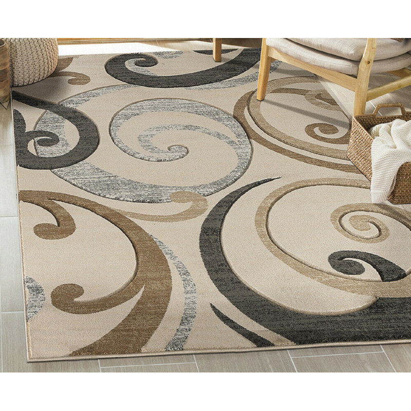 Rouveroy Abstract Indoor Rug, Rectangle 8' x 10'