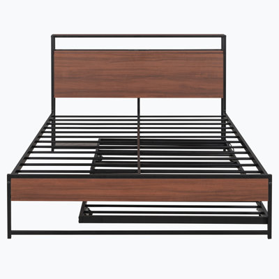 Modern Design Modern Metal Platform Bed Frame With Bed