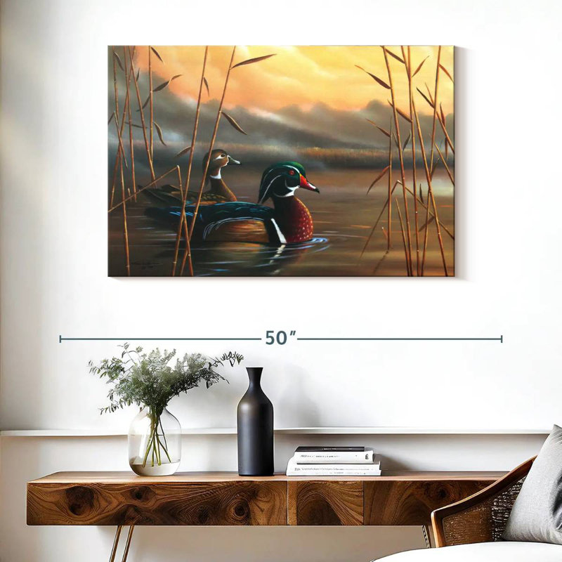 Brampt Wood Ducks, H 26 po x l 39 po
