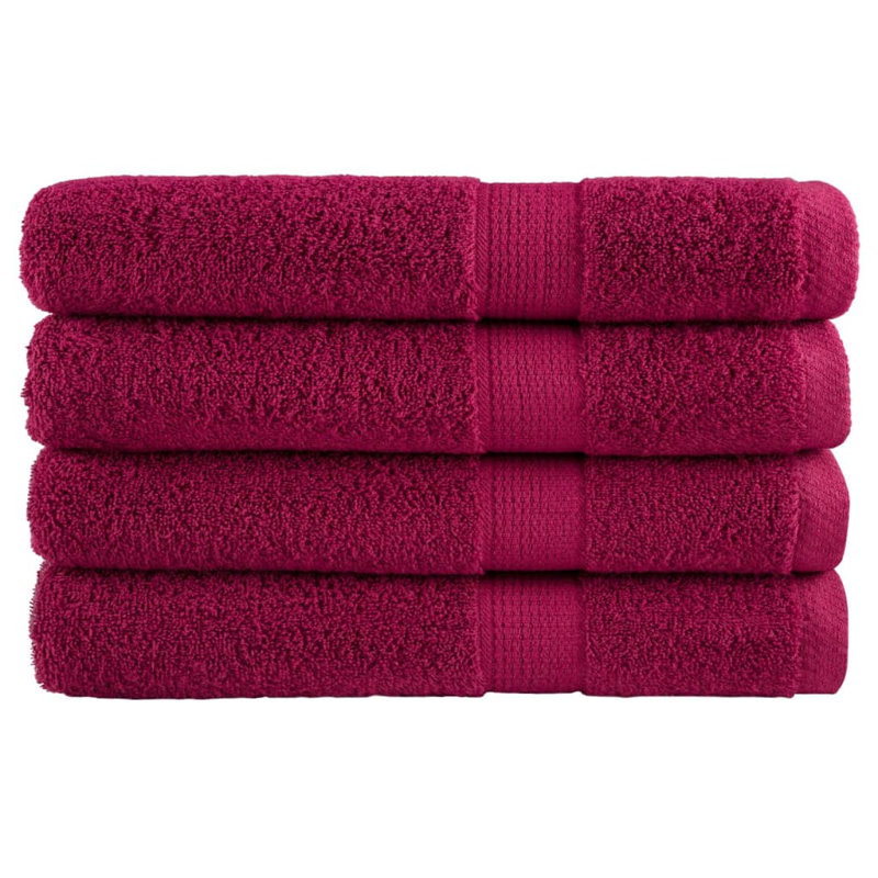 Aremy 100% Cotton Hand Towel, Bordeaux, 200cm L x 100cm W