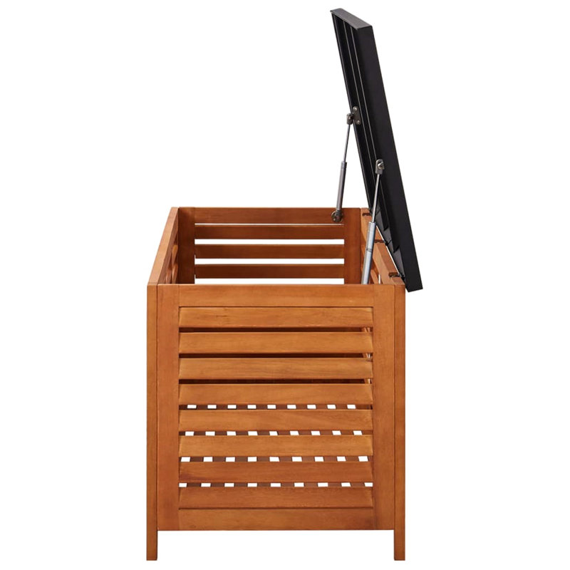 Rosalind Wheeler Cypher 117 cm W 190 L Eucalyptus Solid Wood Deck Box