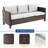 7-Pieces Patio Sofa Sets with 45'' Fire Pit Table, PE Rattan Wicker for Patio , Deck and Yard-904625666-904625791