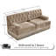Canapé en velours doux de style Chesterfield, conception capitonnée à boutons, jupe à franges à franges, facile à assembler, combinaison libre, pour les salons-588584562