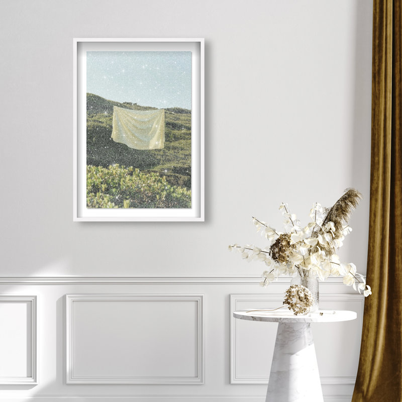 Floating Cotton II Print by Oliver Gal, 46.5"H x 31.5"W, White Shadowbox