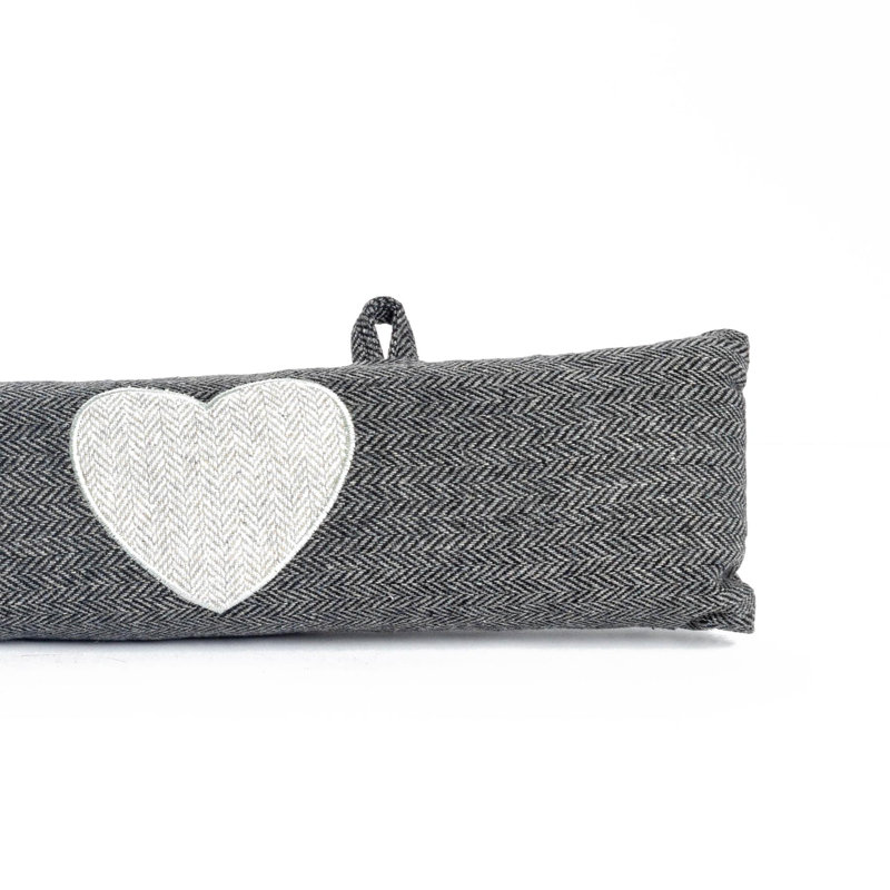 Nicola Spring - Herringbone Draught Excluders - 78.5cm - Heart