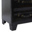 Armoire rétro en similicuir brun foncé Iinden
