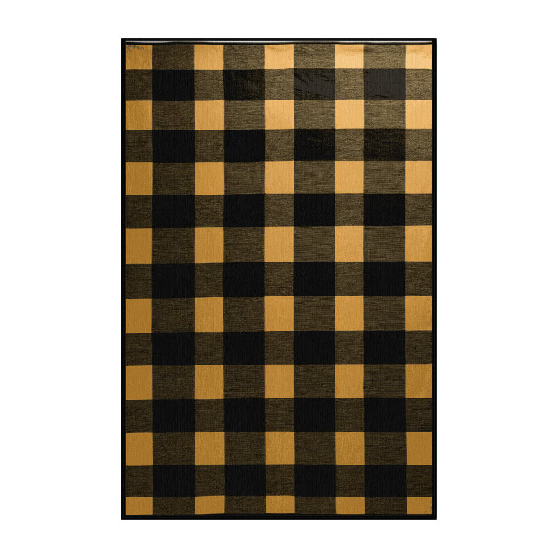 Machine Washable Botanical Brown Area Rug, Rectangle 8' x 10'
