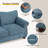 66''  Rolled Arms Chenille Small Sofa Couch, Chesterfield Sofa With Nailhead For Living Room.-1811492813