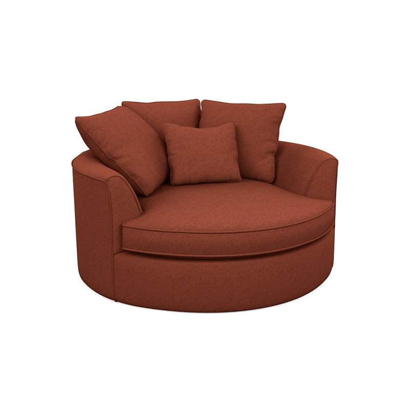 Ashonte Upholstered Barrel Chair, Entice Spice