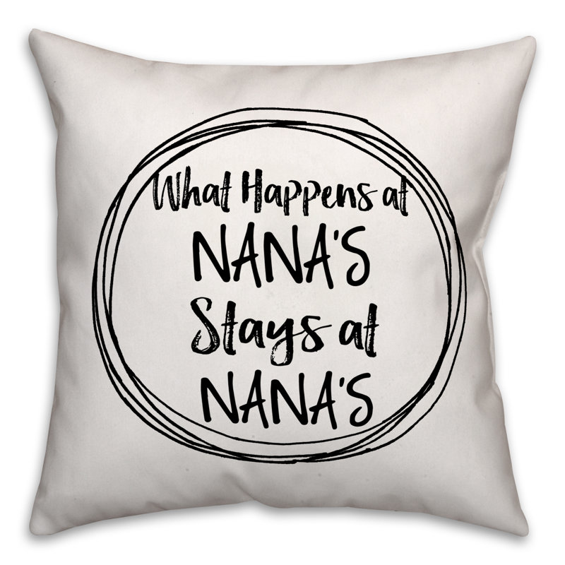 Nana's Appliqued Throw Pillow