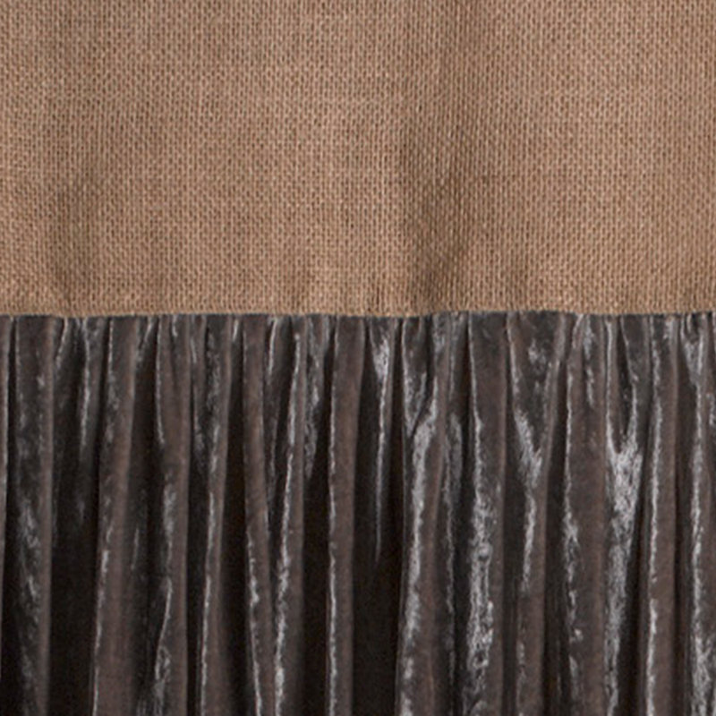 Paire de rideaux semi-transparents avec passe-tringle Luscious, l 18 po x L 84 po, Brun clair doux