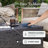 28'' Magnesium Oxide Outdoor Coffee Table with Natural Stone Textured Surface, Square, Dark Gray-1233726280