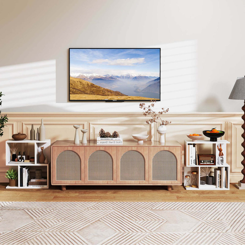 1 Pcs 3-tier Bookshelf Geometric Bookcase Side Table With Open Storage Display Shelf, White
