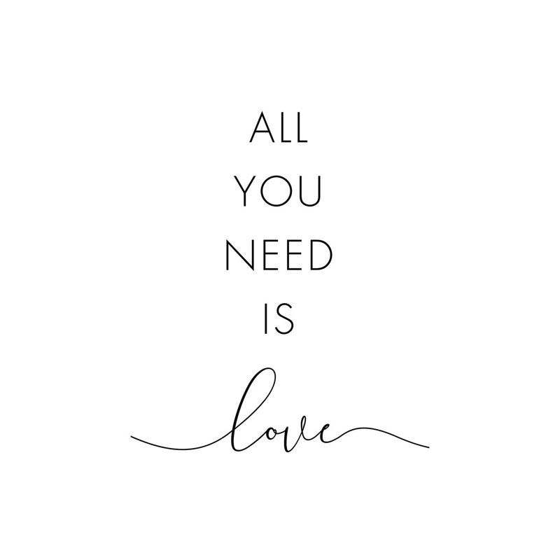 All You Need Is Love by Nouveau Prints - Print on Canvas, Wrapped Canvas, 30.48cm H x 20.32cm W x 1.91cm D