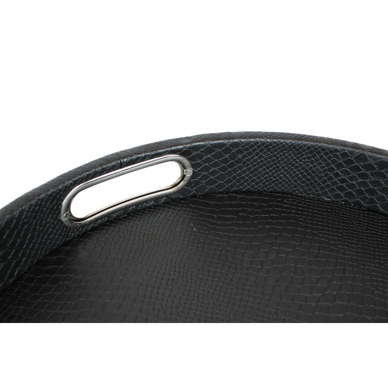 Symple Stuff Melamine Platter, Black reptile print