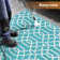 Geometric Reversible Plastic Outdoor Rug Yard Seaside Camping Large Mat