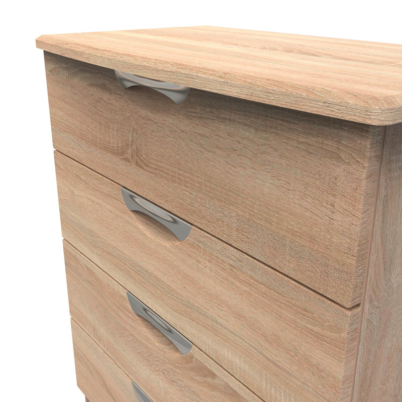 Bhodhini 77cm W 4 - Drawer Chest of Drawers, Bardolino Oak