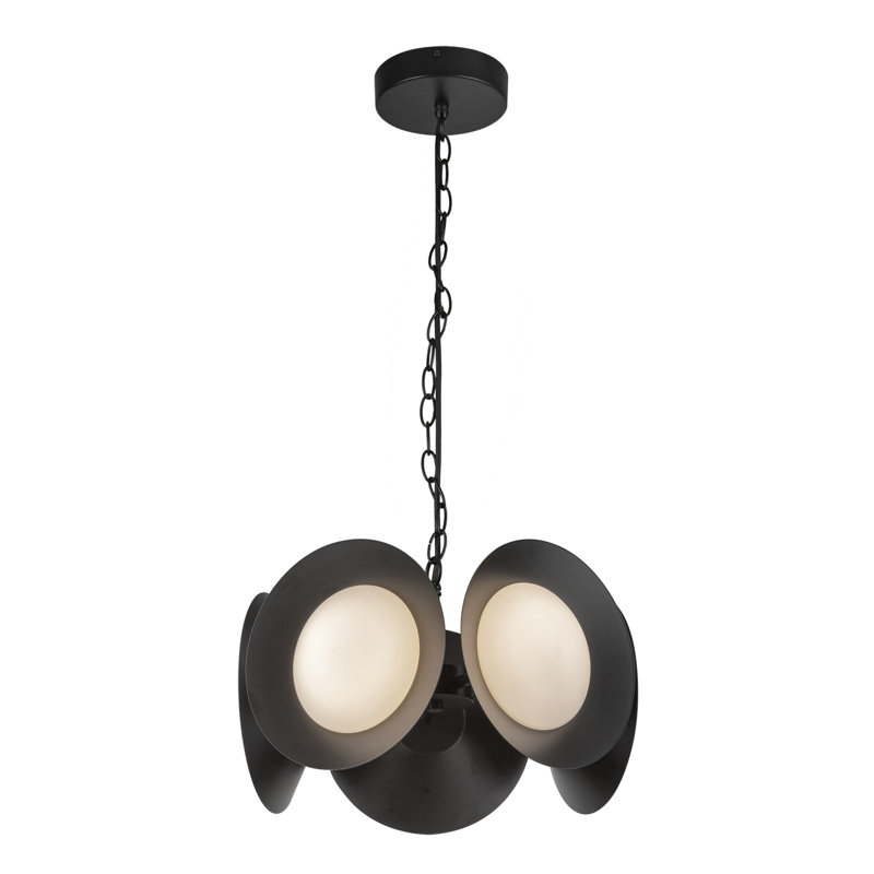 Cleo 5 - Light LED Chandelier, Black, Black