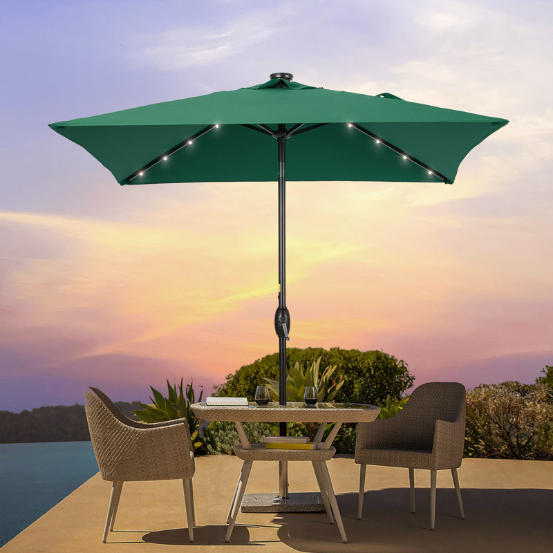 Parasol de marché carré 78 po Royden, Vert foncé
