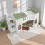 Lit mezzanine simple avec escalier de rangement et fenêtre-838570994