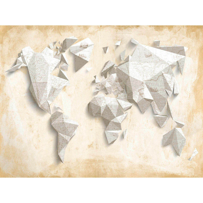 Geometric World by Kaj Rama - Wrapped Canvas Painting, 50cm H x 70cm W x 4cm D