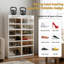 Range-chaussures pliable avec porte-chaussures, grande armoire à chaussures pliante en plastique, range-chaussures facile à assembler pour le vestibule (9 niveaux, 2 groupes, 36 paires)