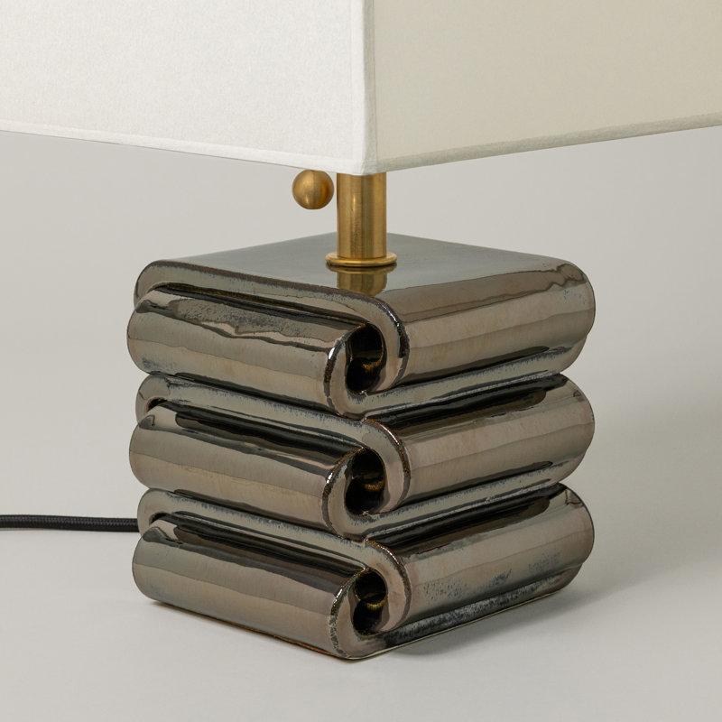 Gio Table Lamp, Faint Green, Obsidian