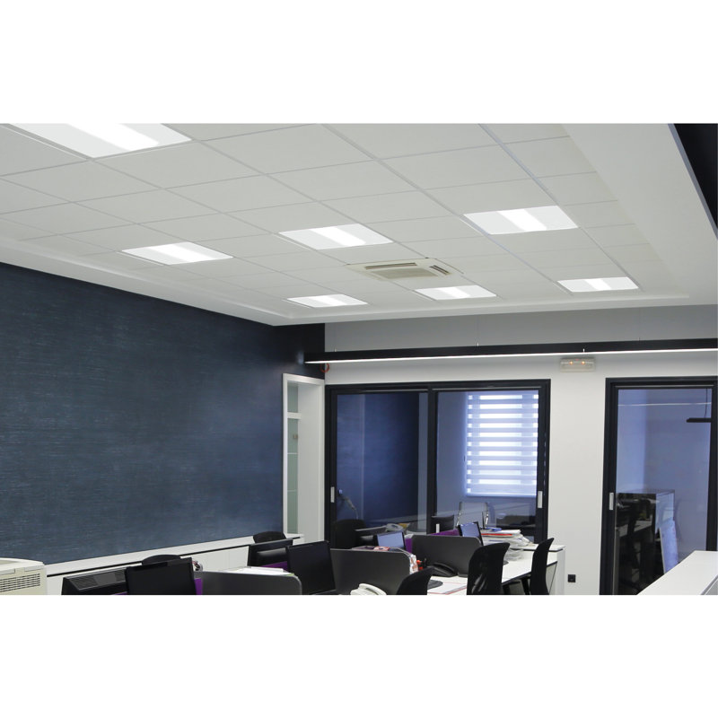 White Aluminum 48" Dimmable LED Troffer Ceiling Light
