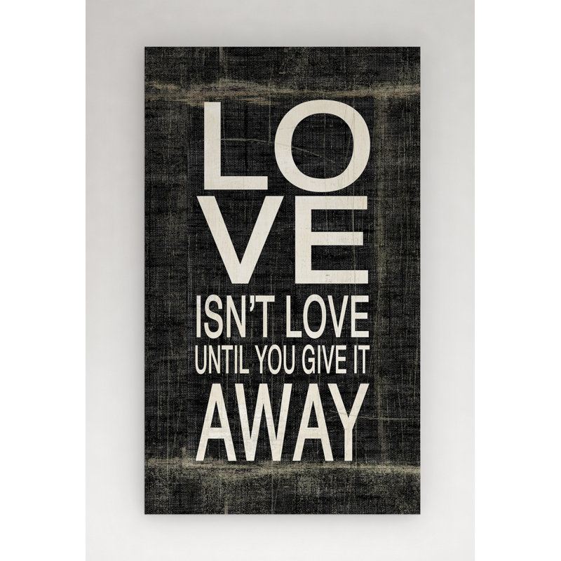 " Love ", 16" H x 32" W x 1.5" D