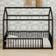Lit sur pied Montessori avec conception de maison et clôture de protection-1085144390-1085144389