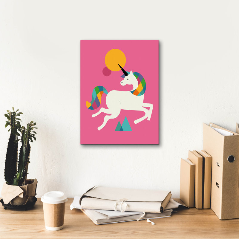 «To Be A Unicorn» par Andy Westface, H 16 po x l 12 po x P 0,75 po