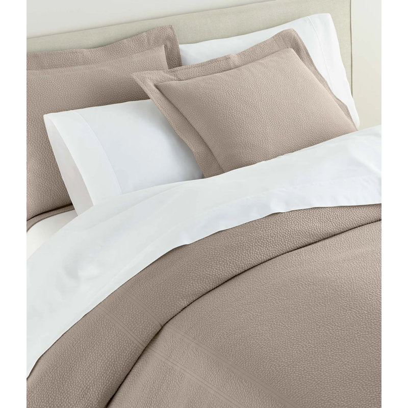 Montauk Linen/White/Pearl/Platinum 100% Cotton Piece Sham, Standard, Platinum
