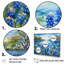 «Calming Blue Bonnets Floral Field I», ensemble d'art mural sur toile Flower Field-107736877-107736884